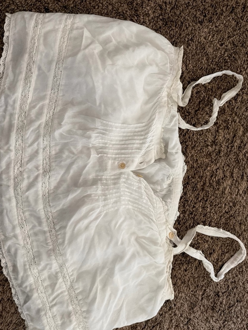Wilfred White Lace-Trim Camisole